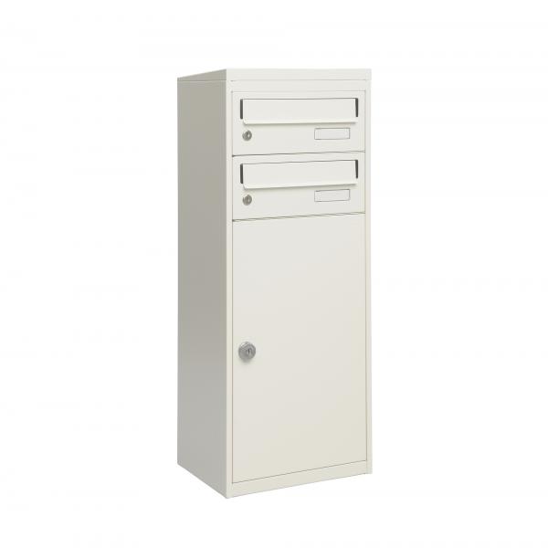 Paketbriefkasten Mefa Balsa 483 Basaltgrau RAL 7012M mit 2 separaten Briefkästen